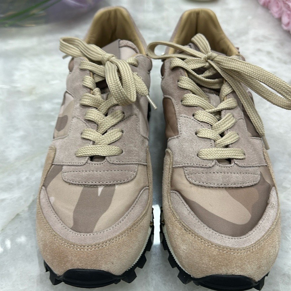 Valentino rock stud suede sneaker